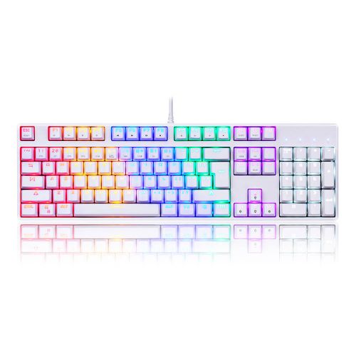 Mechaninė klaviatūra Motospeed CK107 RGB (balta)