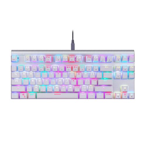 Mechaninė žaidimų klaviatūra Motospeed CK101 RGB (balta)