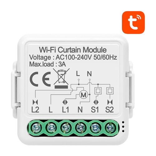 Išmanusis užuolaidų jungiklio modulis WiFi Avatto N-CSM01-1 TUYA