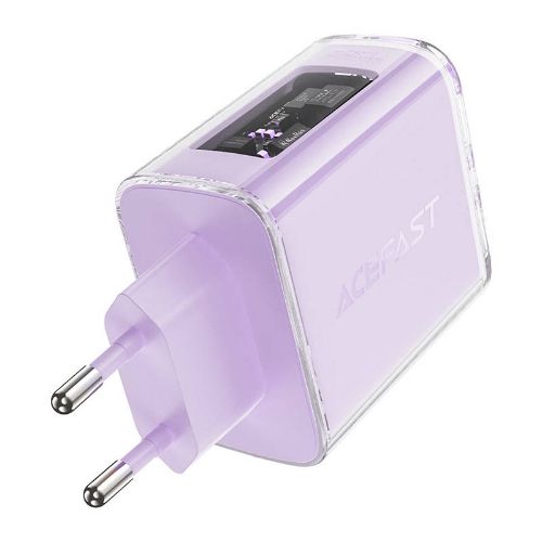 Tinklo įkroviklis Acefast A45, 2xUSB-C, 1xUSB-A, 65W PD (violetinis)
