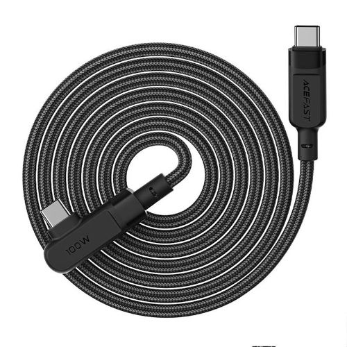Kabelis USB-C į USB-C Acefast C5-03 kampinis 100W 2m (juodas)