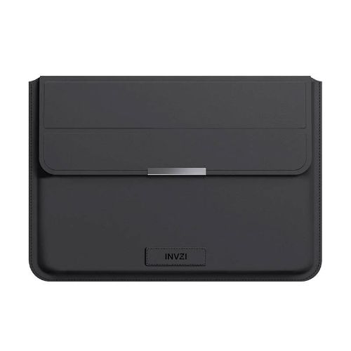 INVZI odinis dėklas / dangtelis su stovo funkcija, skirta MacBook Pro/Air 15/16 (juoda)