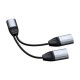 Audio adapteris Dudao L17i Lightning į 2x Lightning (juodas)