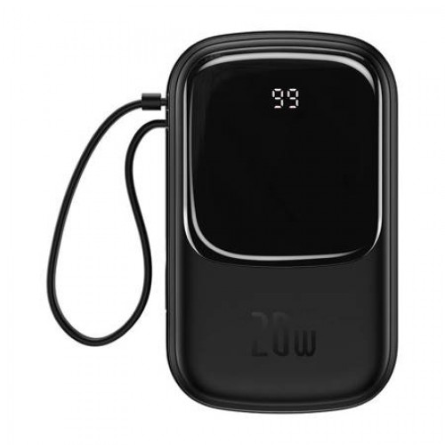 Baseus Q pow Digital Display išorinė baterija 20000mAh, IP, USB, USB-C, 20W juoda